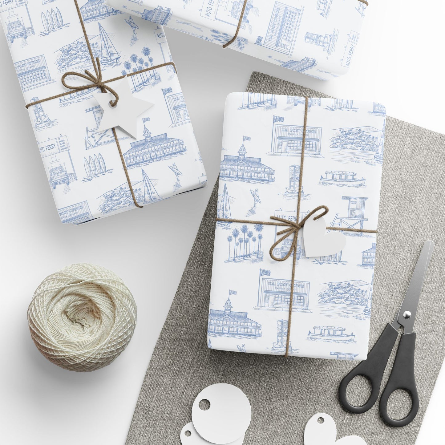 Newporter Wrapping Paper in Marine