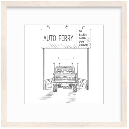 Auto Ferry Framed Art Print