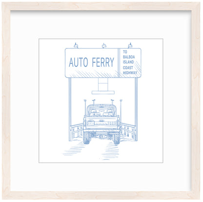 Auto Ferry Framed Art Print
