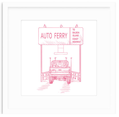 Auto Ferry Framed Art Print