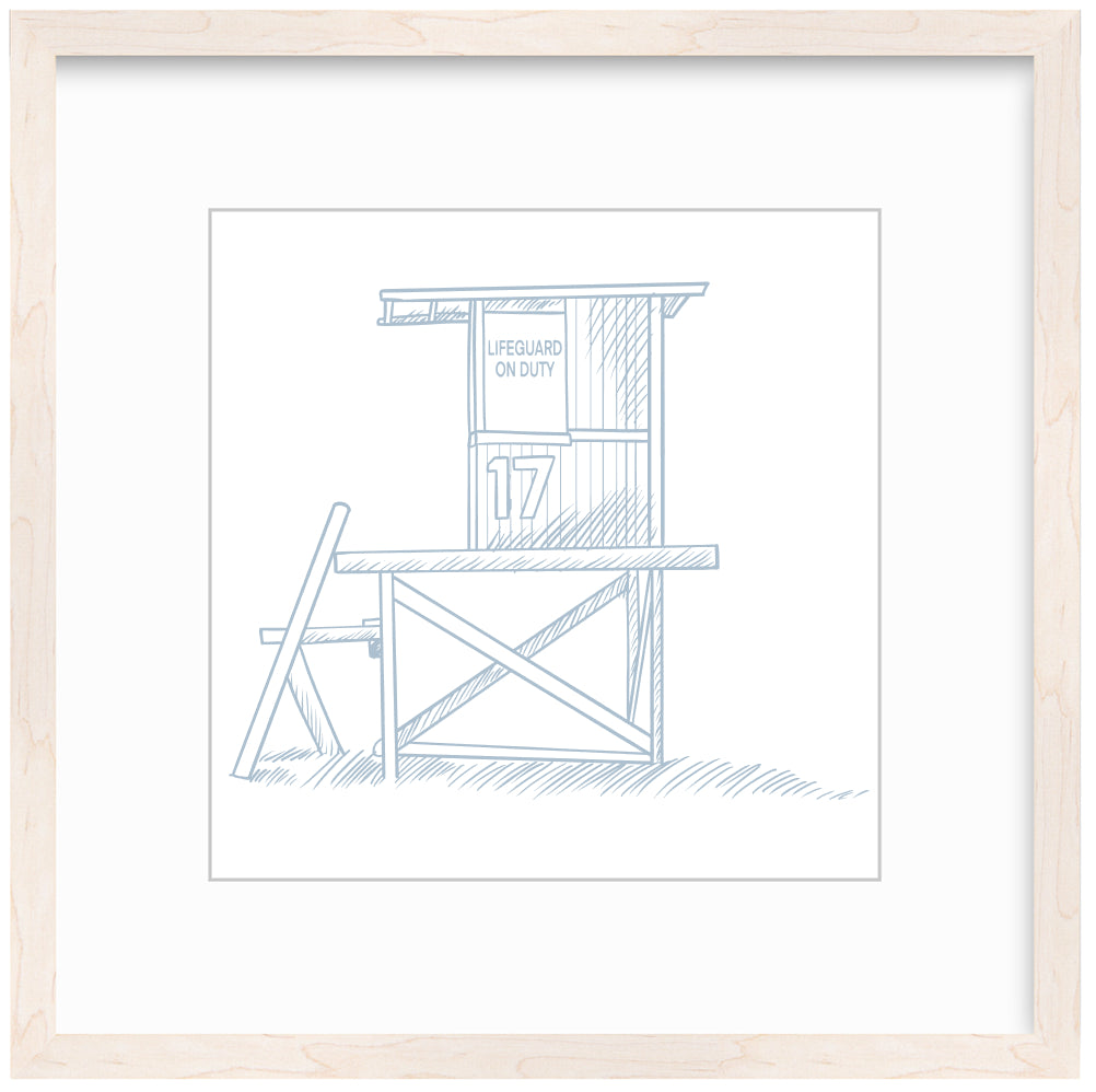 Lifeguard Tower Framed Art Print