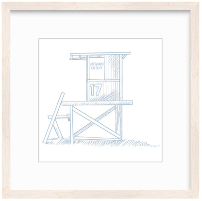 Lifeguard Tower Framed Art Print