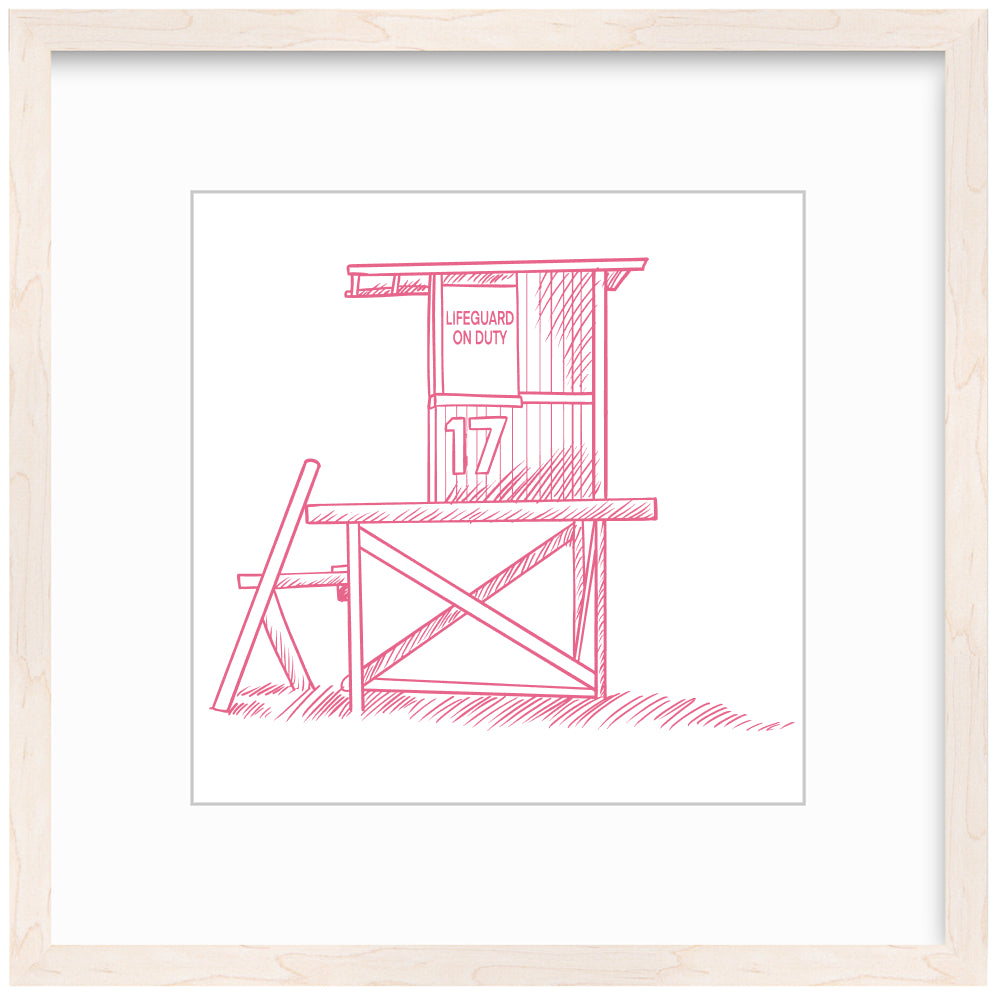 Lifeguard Tower Framed Art Print