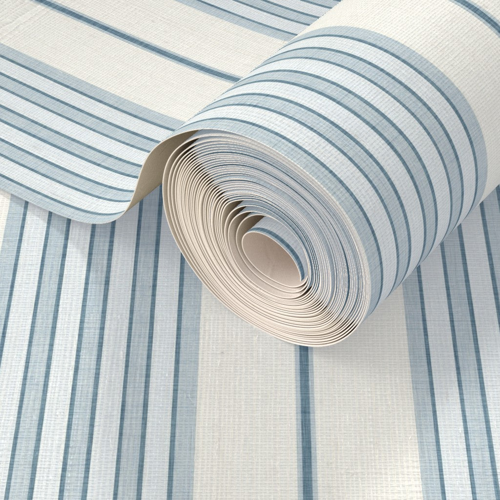 Vintage Ticking Stripes Grasscloth