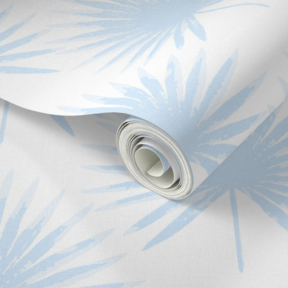 Linen Palm Leaves Peel & Stick
